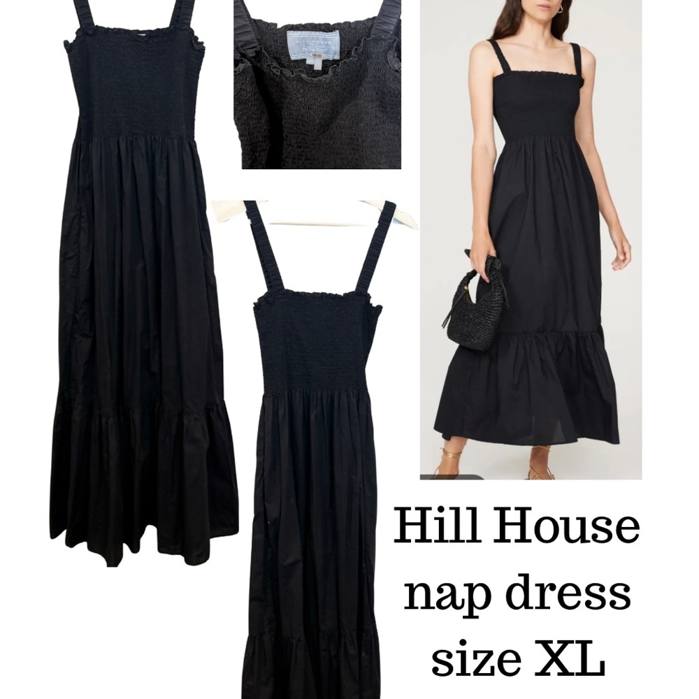 Hill House Black Smocked Maxi Dress